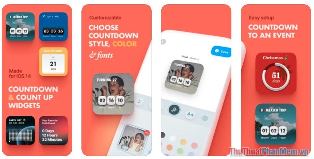 Countdown Widget – App đếm ngược ngày trên Android đẹp