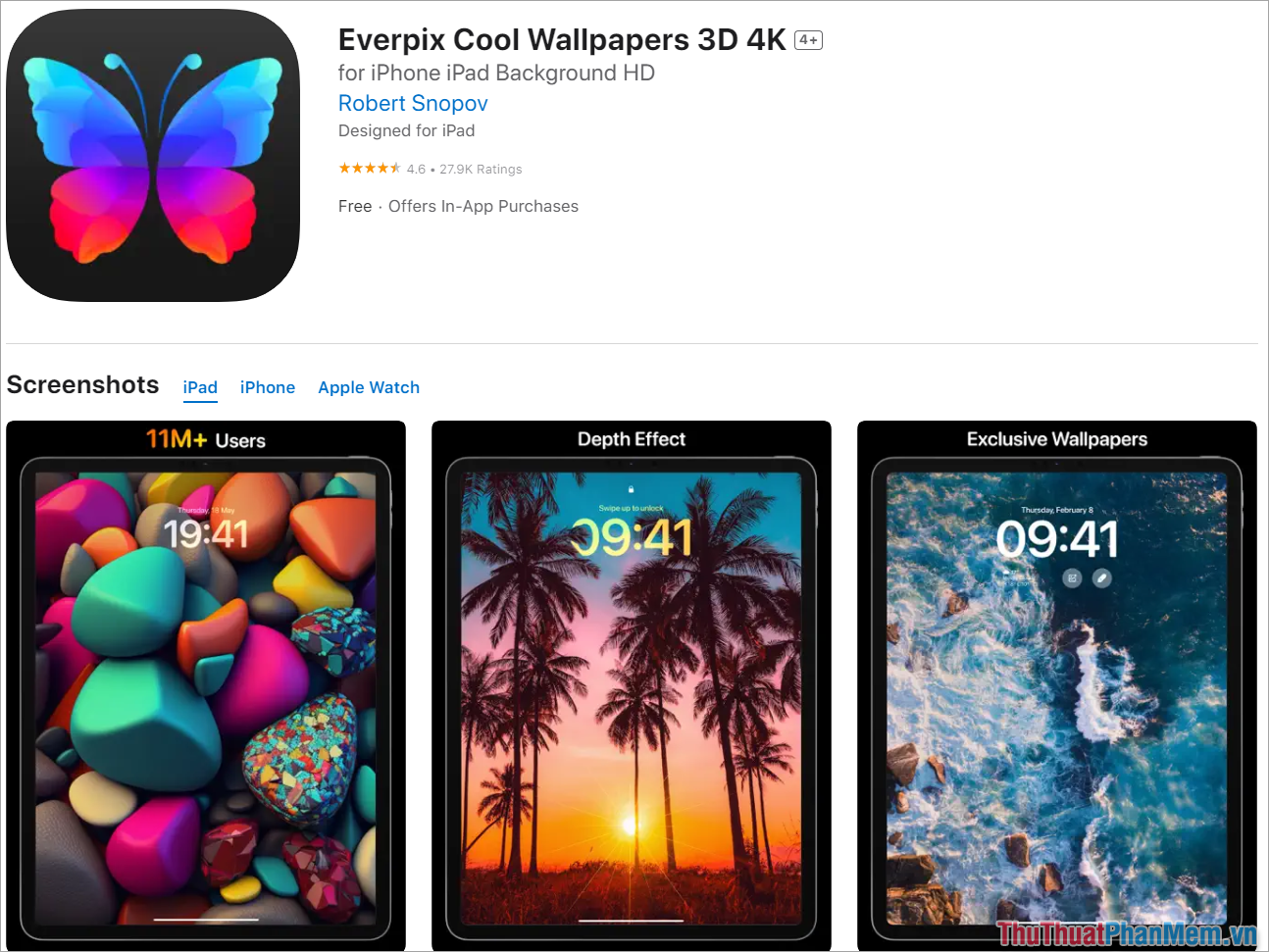 Everpix Cool Wallpapers 3D 4K – App tải hình nền 4K cho điện thoại IOS