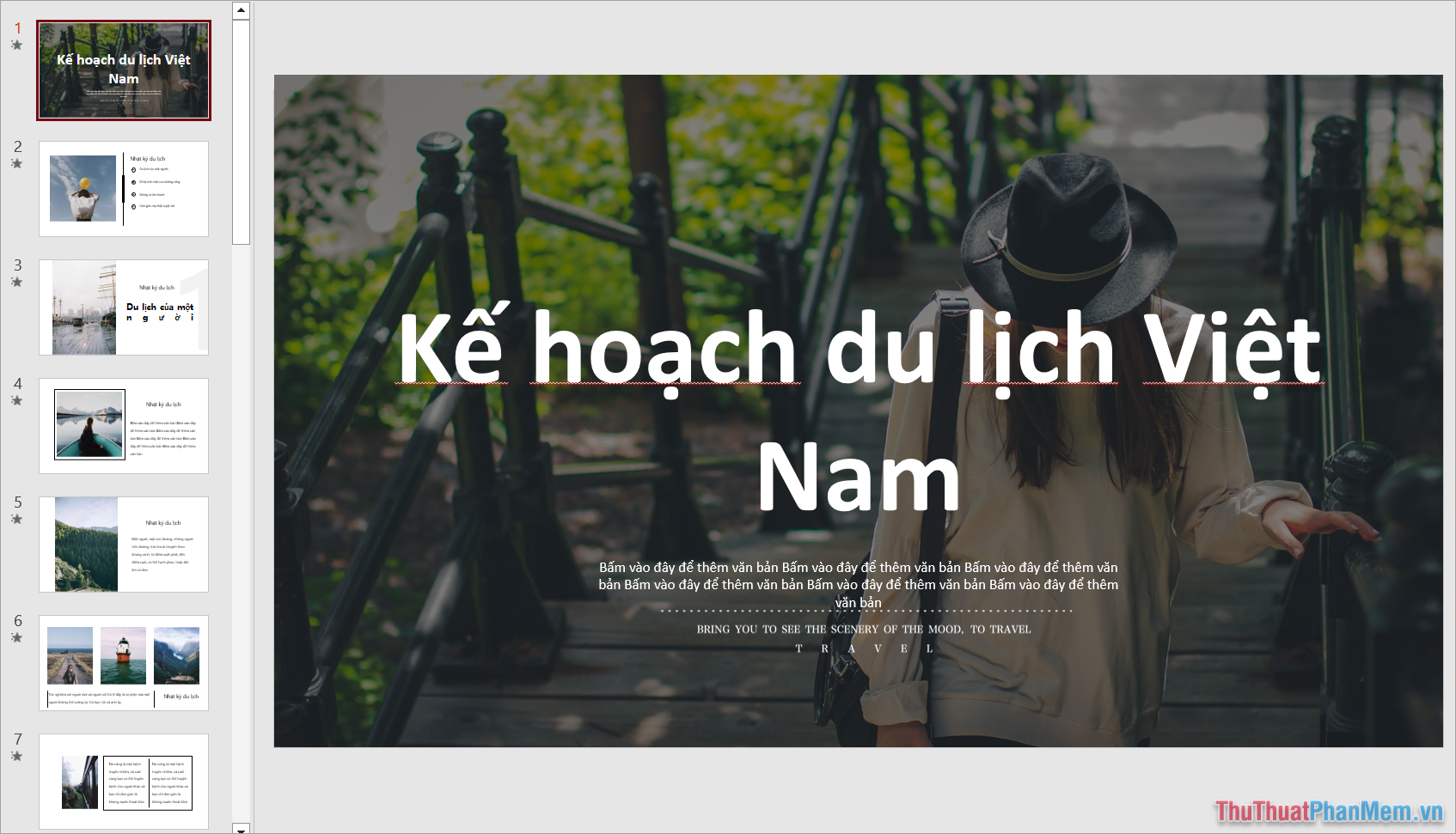 Mẫu PowerPoint kế hoạch du lịch Việt Nam đẹp nhất