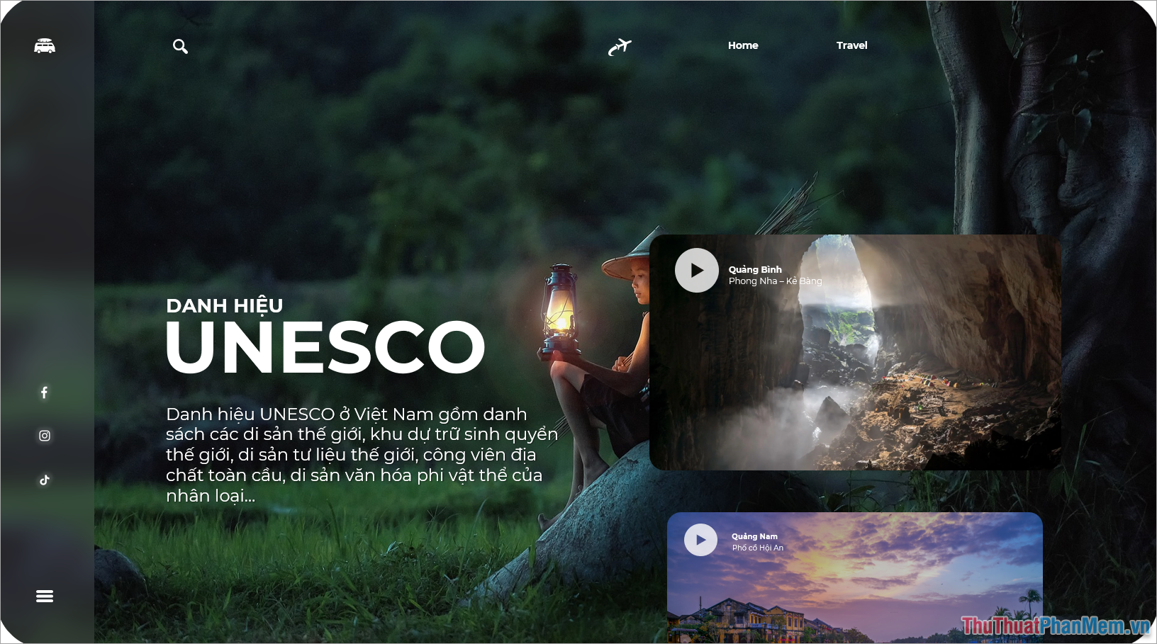 Mẫu thiết kế PowerPoint về danh hiệu UNESCO đối với thiên nhiên Việt Nam