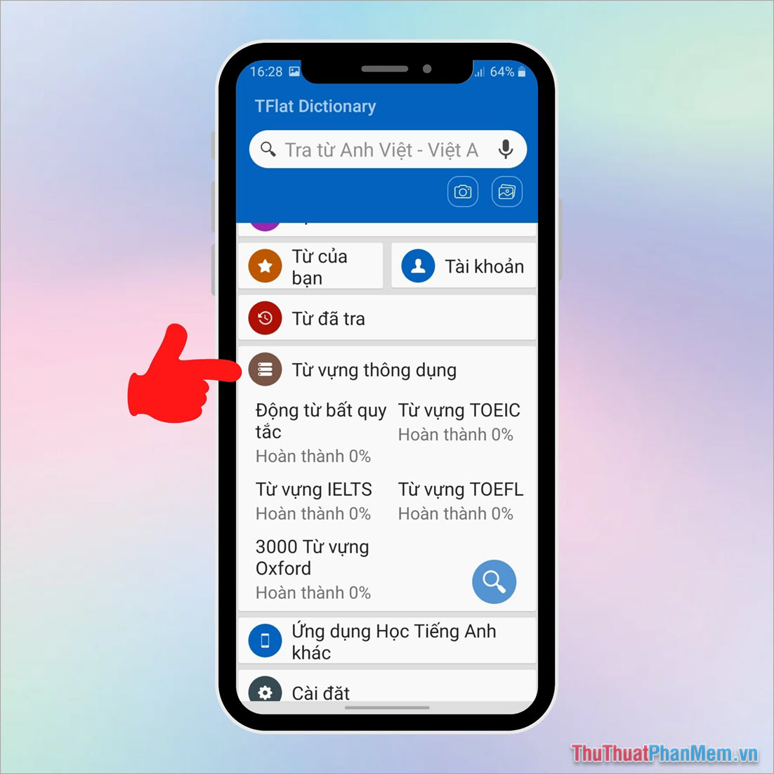 Từ điển tiếng Anh TFlat