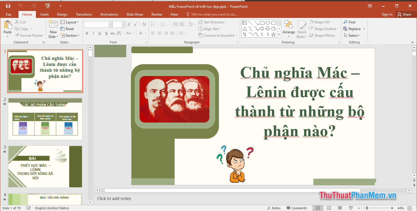 Mẫu PowerPoint về triết học đẹp