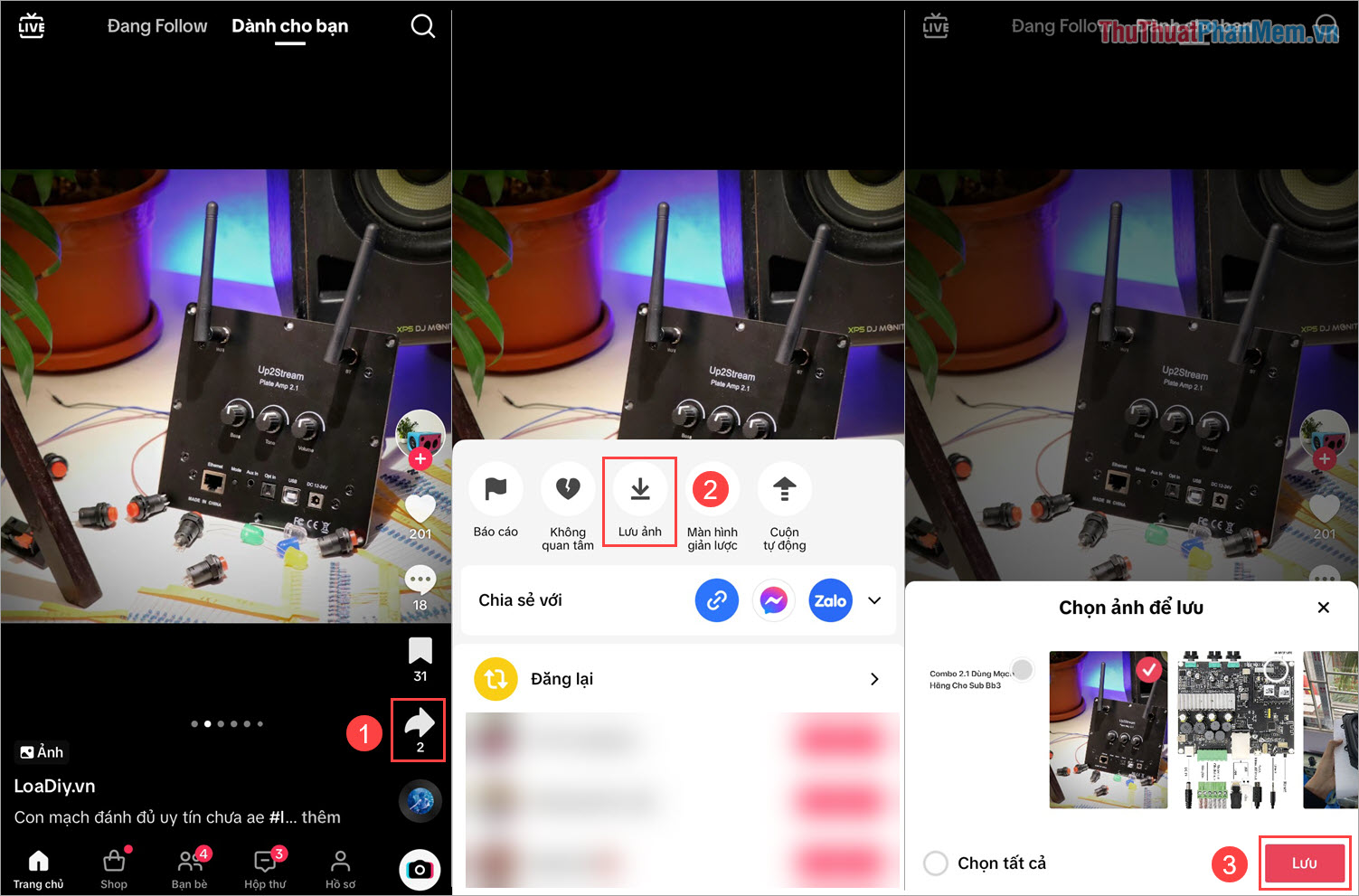 Cách lưu ảnh trực tiếp trên TikTok nhanh