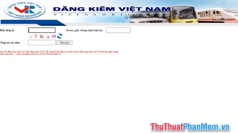 Điền đúng và đầy đủ các loại thông tin