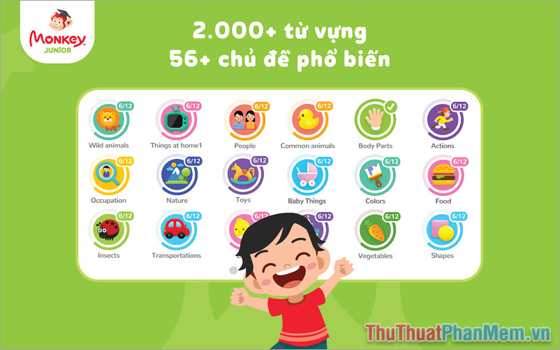 Monkey Junior – Siêu ứng dụng học tiếng Anh cho trẻ