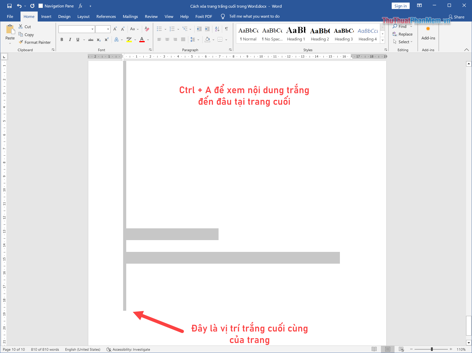 Nhấn tổ hợp phím Ctrl + A để bôi đen toàn bộ các nội dung trong file Word Nhấn tổ hợp phím Ctrl + A để bôi đen toàn bộ các nội dung trong file Word