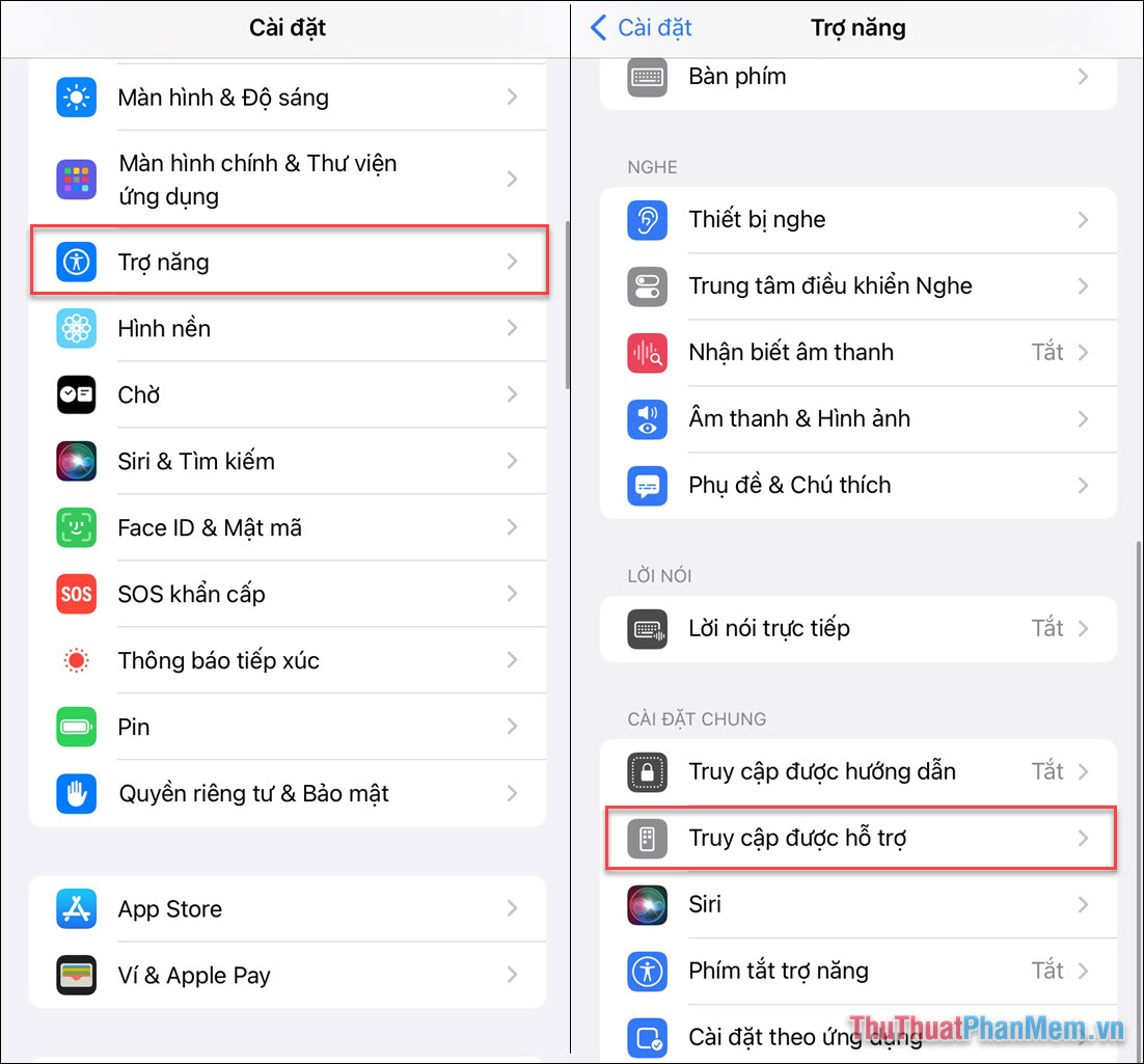 Chọn Truy cập được hỗ trợ để tạo khóa mật khẩu cho ứng dụng Chọn Truy cập được hỗ trợ để tạo khóa mật khẩu cho ứng dụng