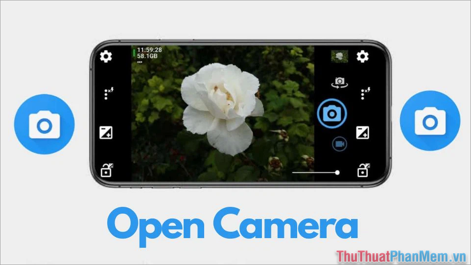 Open Camera – App chụp ảnh có ngày giờ trên Android