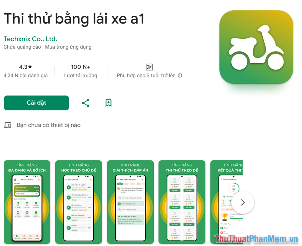 Thi thử bằng lái xe máy A1 – Học thi bằng lái xe máy tại nhà Thi thử bằng lái xe máy A1 – Học thi bằng lái xe máy tại nhà