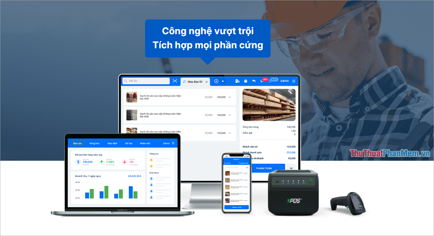 Phần mềm quản lý cửa hàng vật tư xây dựng Kiot Việt