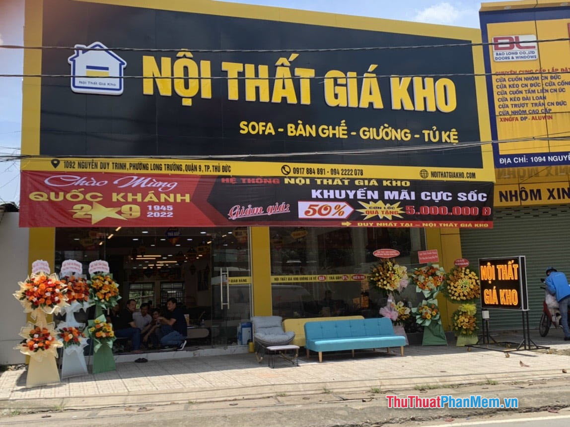 Mẫu bài viết khai trương cửa hàng nội thất, gia dụng trên Facebook