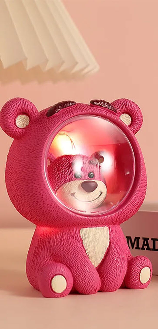 Hình nền gấu dâu phát sáng cho điện thoại đẹp nhất iOS
