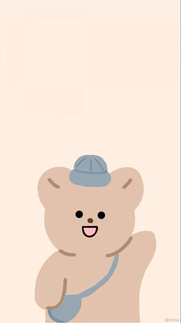 Hình nền gấu nâu xinh xắn cute cho điện thoại