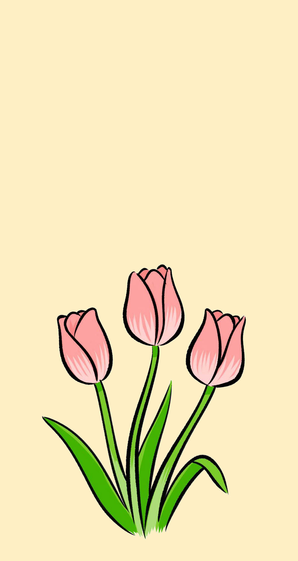 Ảnh nền hoa tulip cute đáng yêu