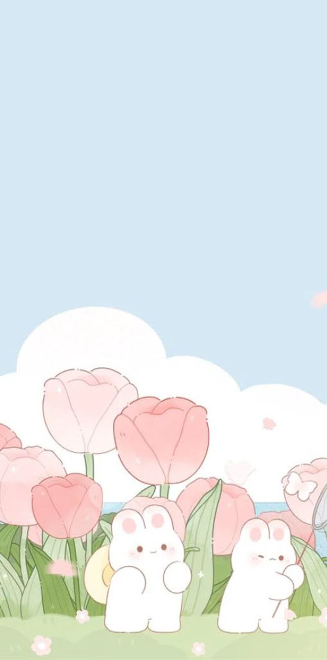 Hình nền hoa tulip đẹp cho điện thoại iOS