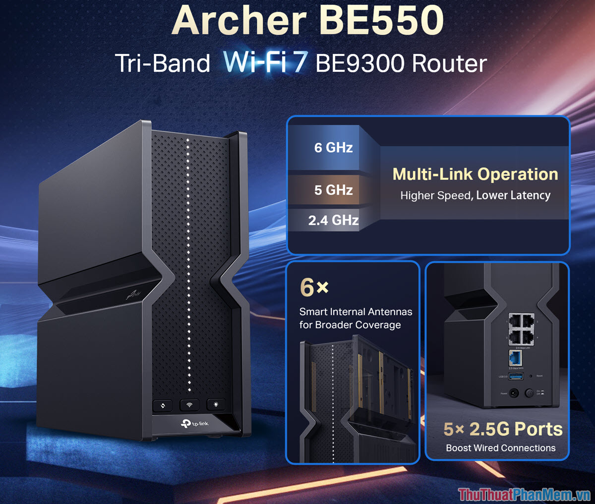 TP–Link Archer BE550 – Bộ phát Wifi 7 giá rẻ