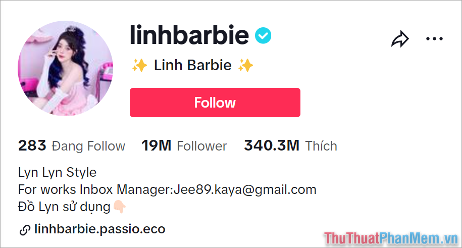 Linh Barbie – Tiktoker sở hữu 18.9 triệu lượt theo dõi