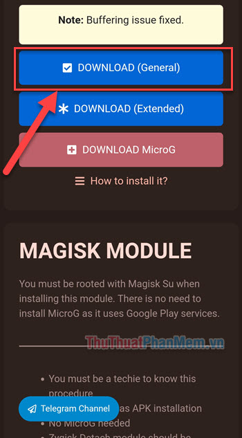 Chọn 2 mục Download (General) và Download MicroG
