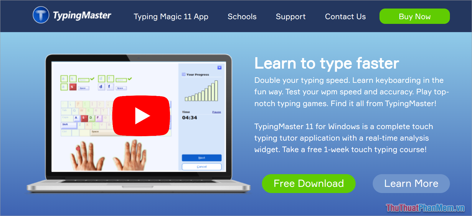 TypingMaster – Phần mềm luyện gõ 10 ngón tiếng Việt miễn phí