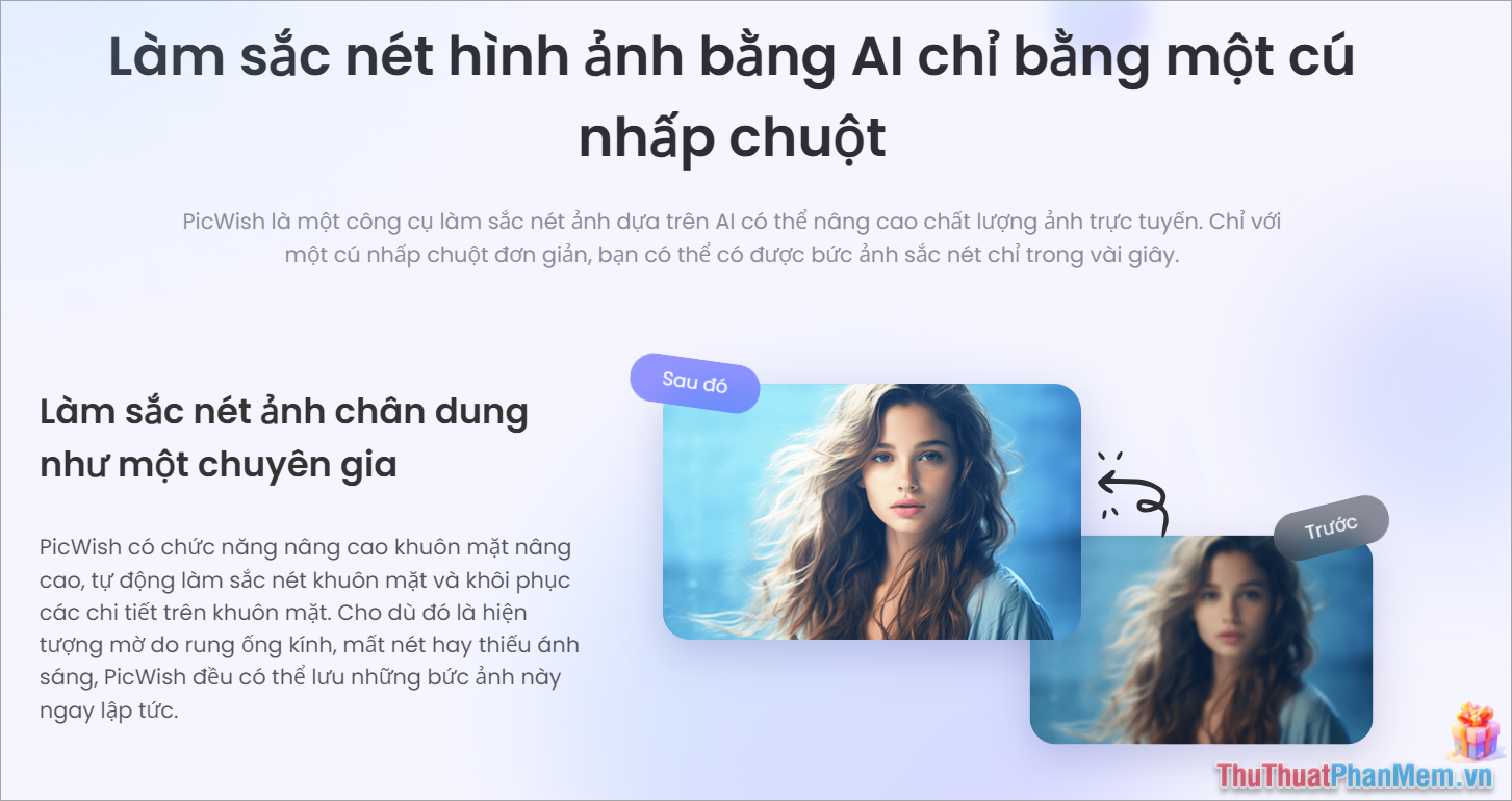 Cách làm sắc nét hình ảnh với công cụ AI PicWish