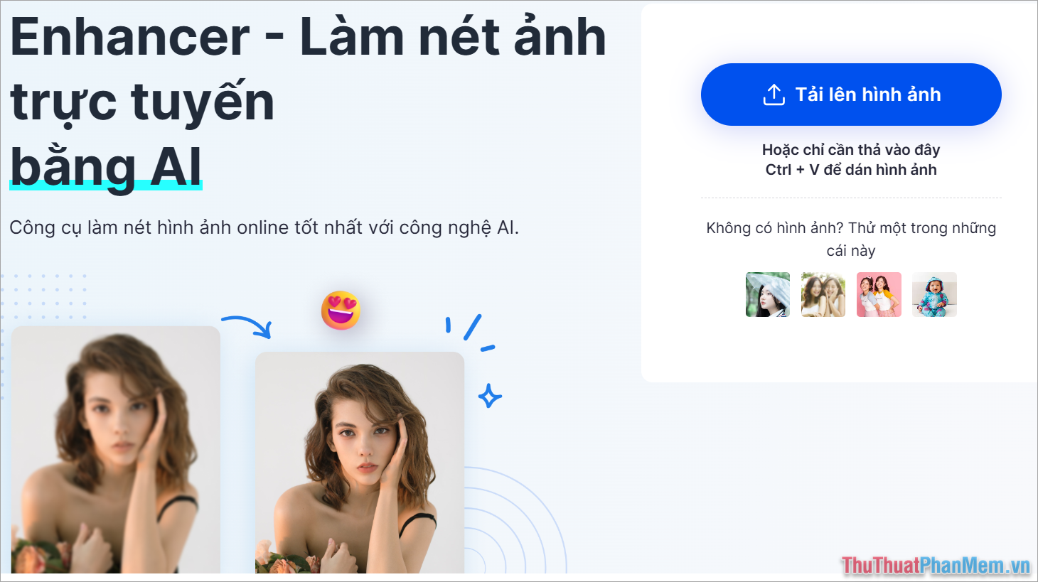 Làm nét ảnh bằng AI với SnapEdit