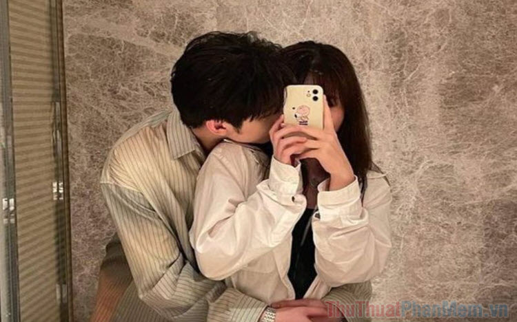 Ảnh chụp với người yêu che mặt đẹp, đáng yêu