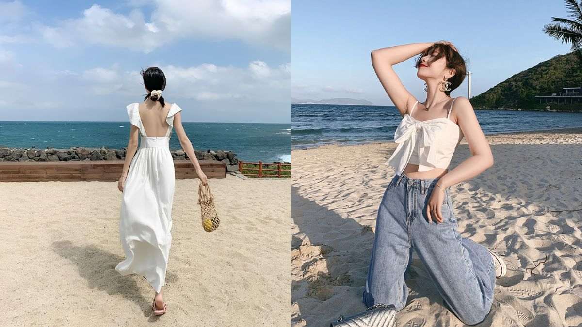 Tạo dáng chụp ảnh trên biển đẹp
