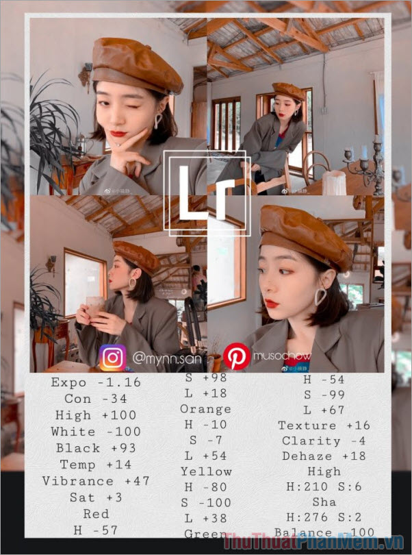Công thức chỉnh ảnh Lightroom dễ thương cho bạn nữ