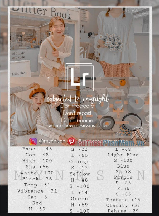 Công thức chỉnh màu Hàn Quốc trên Lightroom siêu đẹp