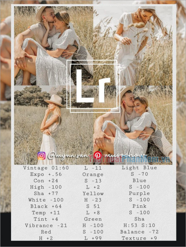 Công thức chỉnh màu Lightroom Hàn Quốc trong trẻo