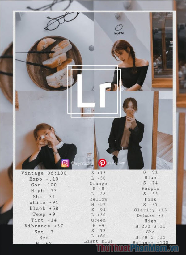 Công thức chỉnh màu Lightroom tone nâu café