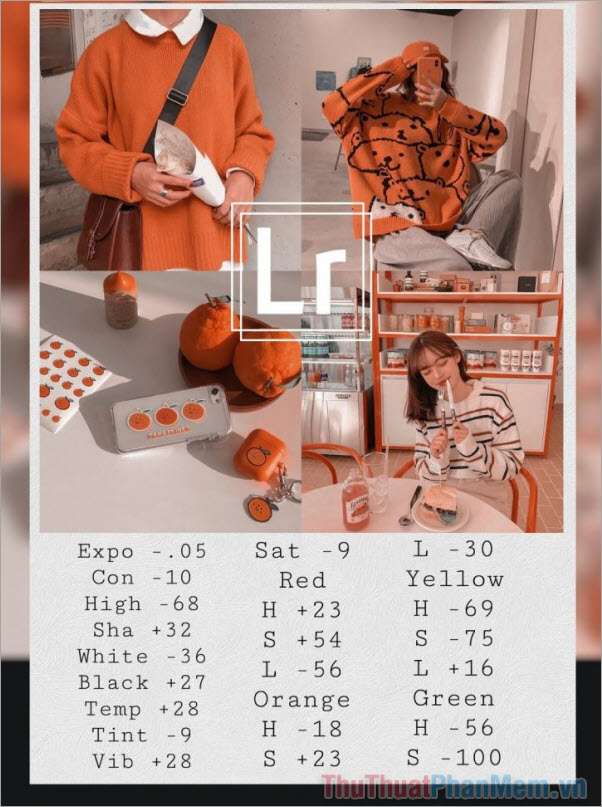 Công thức chỉnh màu Lightroom tone nóng dành cho bạn nữ