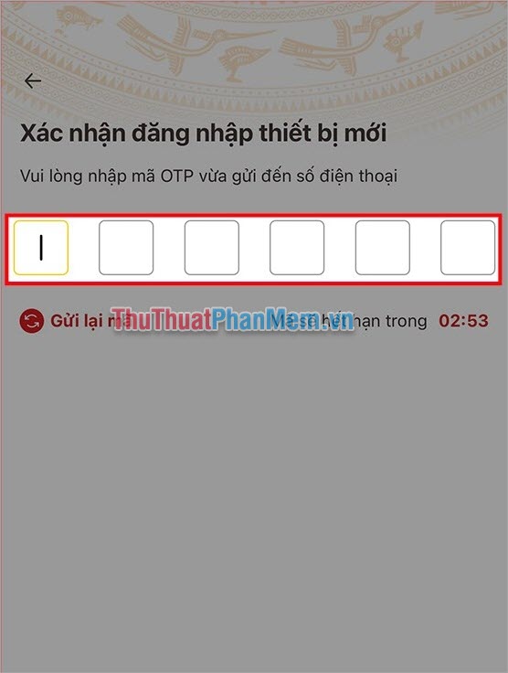 Hệ thống sẽ gửi mã đăng nhập OTP về số điện thoại