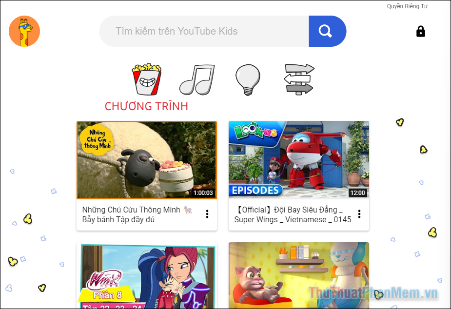 Youtube Kids dã sẵn sàng để trẻ sử dụng