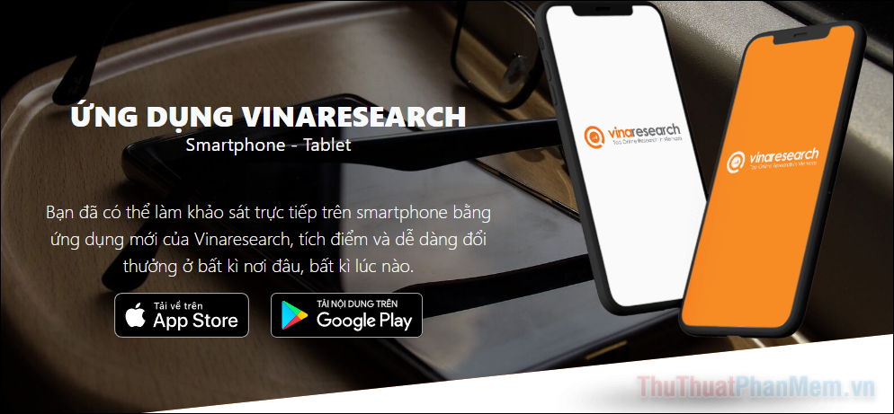 Ứng dụng khảo sát trực tuyến Vinaresearch