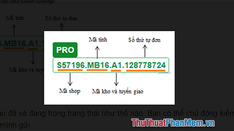 Mã vận đơn của Giao Hàng Tiết Kiệm (GHTK)