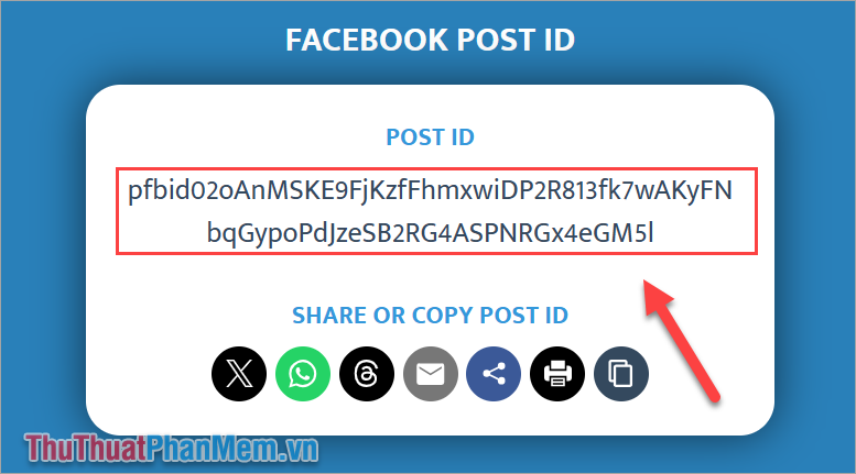 Comment Picker sẽ hiển thị Post ID Facebook cho bạn