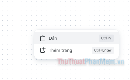 Sau khi đã copy, bạn quay lại với thiết kế của mình ➔ nhấn chuột phải ➔ Dán