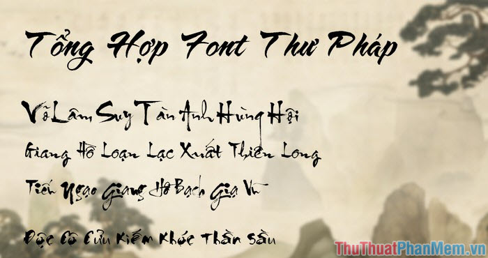 Font bảng chữ cái thư pháp Việt hóa đẹp