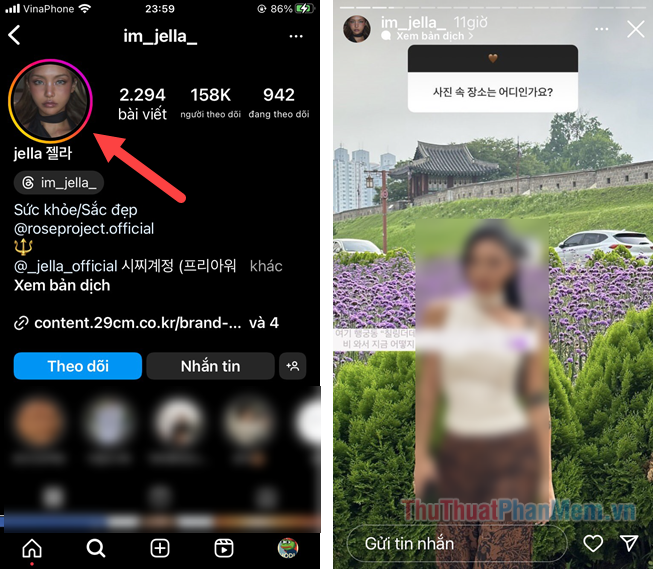 Quay lại Instagram nhấn xem story như bình thường