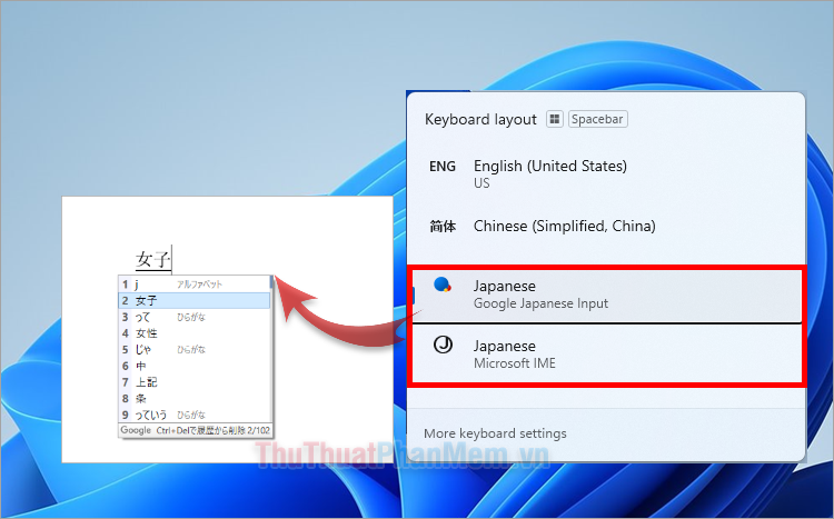 Cách gõ tiếng nhật trên máy tính Windows 11