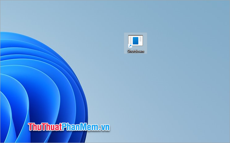 Như vậy bạn đã tạo nút Shutdown trên Windows 11