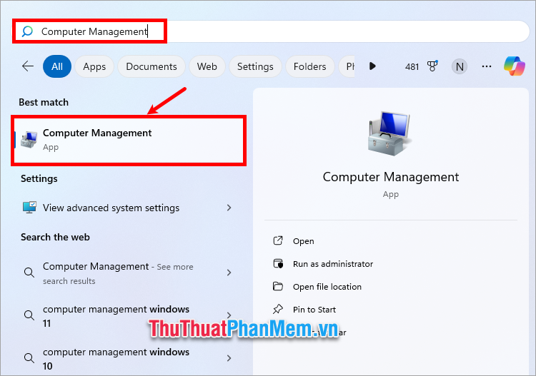 Cách đổi tên User trên Windows 11 qua Computer Management