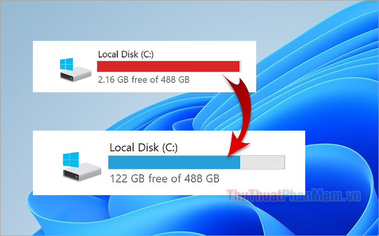 Cách giải phóng ổ C trên Windows 11