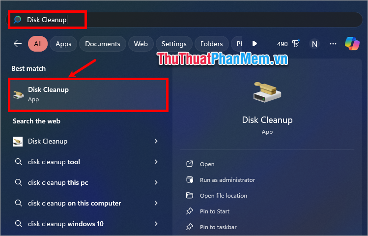 Sử dụng Disk Cleanup