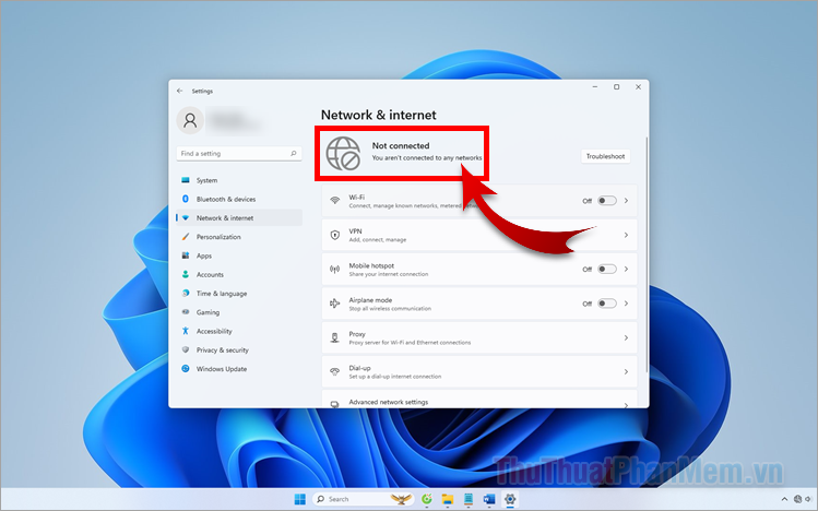 Cách tắt mạng trên máy tính Windows 11