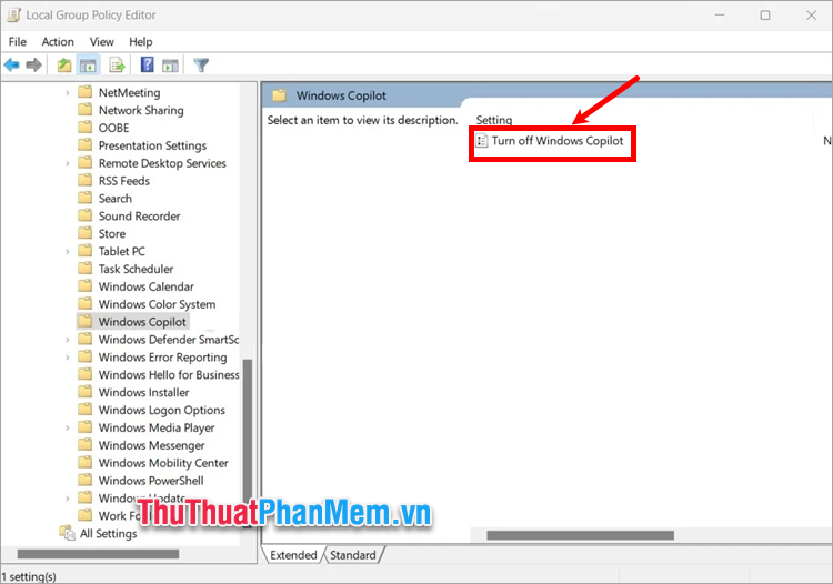 Tiếp theo nhấp đúp chuột vào Turn off Windows Copilot