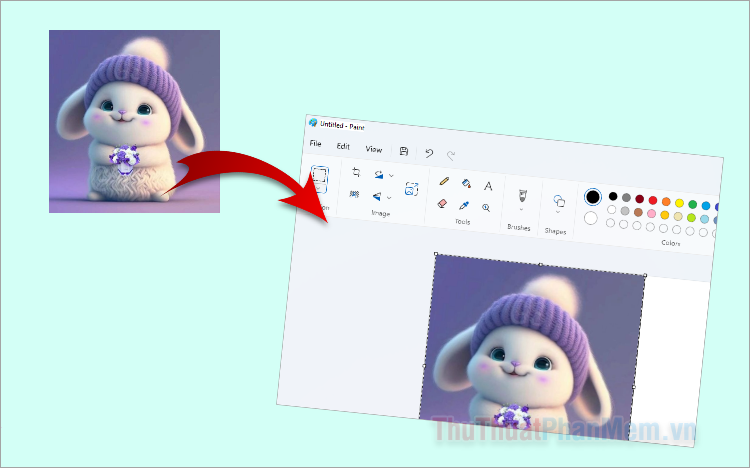 Cách chèn ảnh vào Paint
