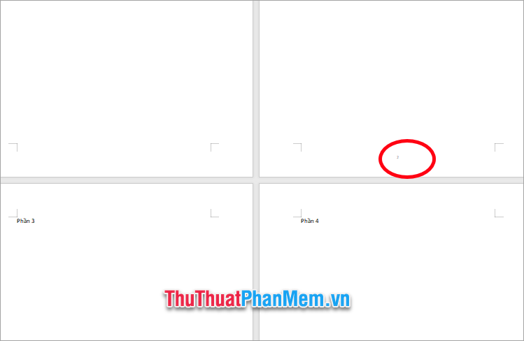 Nhấp đúp chuột trái vào khoảng trống bất kỳ ngoài phần header-footer để hoàn tất