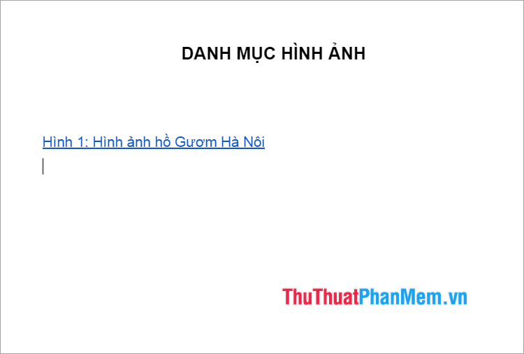 Thêm chú thích hình ảnh đầu tiên vào danh mục hình ảnh